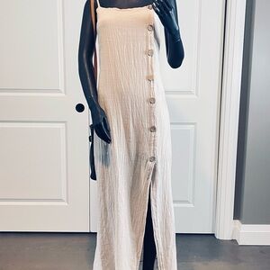 Elegant Cream Maxi Dress